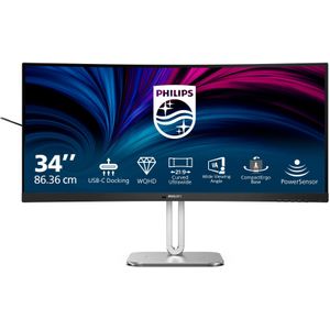 PHILIPS 34" 34B2U5600C, Curved, UWQHD, 120Hz, VA, USB-C DP-Alt, Hoogte