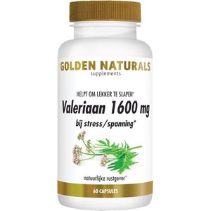 Golden Naturals Valeriaan 1600 mg (60 veganistische capsules)