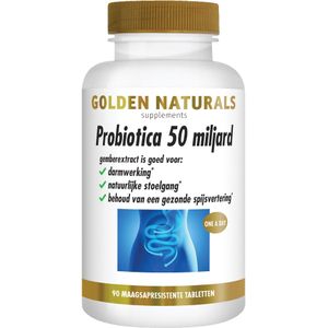 Golden Naturals Probiotica 50 miljard (90 veganistische maagsapresistente capsules)