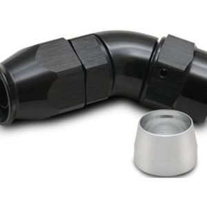 Vibrant -6AN 45 Degree Elbow Hose End Fitting for PTFE Lined Hose - 28406