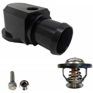 Granatelli 18-19 Jeep Trackhawk Billet Thermostat Housing w/180 Deg Thermostat - Black - 430180B