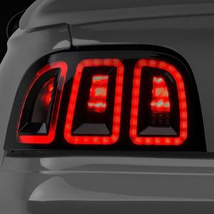 Raxiom 96-98 Ford Mustang Icon LED Tail Lights- Black Housing (Smoked Lens) - 389876
