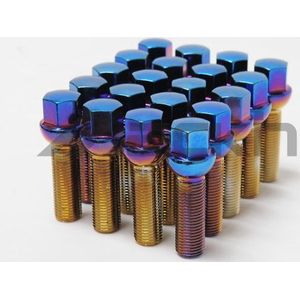 Wheel Mate Monster Lug 35 Short Lug Nut Set of 20 - Black 14x1.50 - 33000B