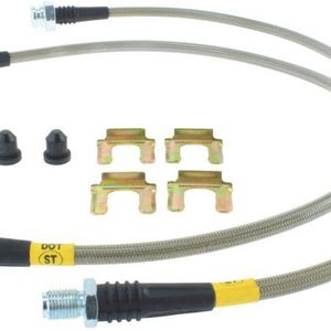 StopTech 89-98 Nissan 240SX (5 Lug w/ 300ZX Upgrade) Front Stainless Steel Brake Lines - 950.42013