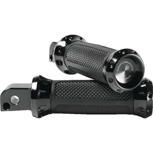 Performance Machine Footpegs Overdrive Passenger - Black Ano - 0035-1245M-B