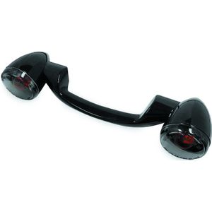 Bikers Choice 91-08 Touring 86-17 FLST Narrow Black Rear Turn Signal Bar Kit W/Smoke Lens - 491159