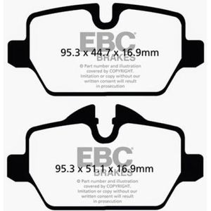 EBC 10+ Mini Countryman 1.6 Cooper Redstuff Rear Brake Pads - DP32102C