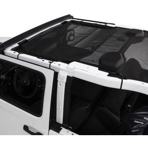Rampage 2018-2019 Jeep Wrangler(JL) Sport 2-Door Mesh Shade Top - Black - 91817
