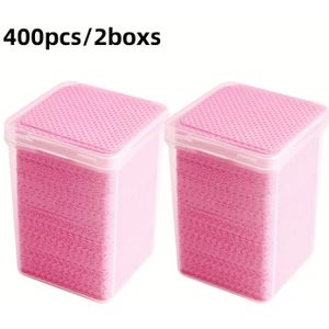 400 stuks/2 /400 stuks Wimperlijm Mond Reinigingsdoekjes, voor nagel Reinigingsborstels, Mond Poetsdoekjes, voor nagelkunst Reinigingsdoekjes