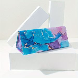 Foldable Glasses Case Fashion Printed Sunglasses Case Portable Sunglasses Case Bag Protective Container Eyewear Accessories