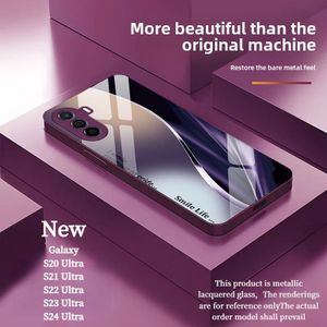 This New Striped Metallic Lacquer Glass Case Is Compatible With S20, S21, S22, S23, S24 5g, Galaxy S23+, Fe, Ultra, And Galaxy A30, A31, A32, A50, A51, A52, A70, A71 Series