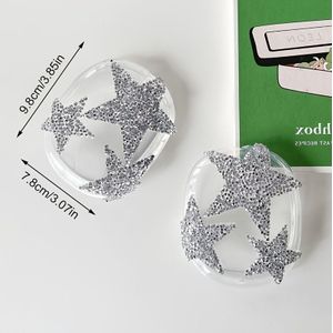2 stuks TPU Hoofdtelefoon Hoes, Over-Ear Draadloze Headset Cover, Compatibel met for en Andere Draadloze Oordopjes, Beschermend Accessoire met Diamant Glitter Ontwerp