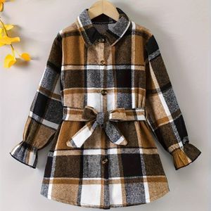 Klassiek Geruit Overhemd Met Lange Mouwen Voor Meisjes Veelzijdig Overhemd Lente Herfst Kerstcadeau Feest