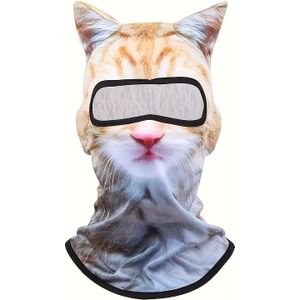 Ademend Balaclava voor Mannen met 3D Dierenoren - Volledige Gezichtsmasker voor Outdoor Activiteiten, Grappig Zomerhoofddeksel, Ideaal als Kerstcadeau