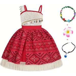 Meisjes Schouderloze Filmkarakter Kostuumjurk voor Verjaardagsfeest en Festival met Print