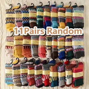 Willekeurige Elf Dames Herfst/Winter Retro Totem Literair Comfortabel Schattig Warm Kniekousen