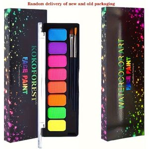 8 Kleuren Wateroplosbare Menselijk Lichaam Kleur Schilderpigmenten Gezichtskleur Toneelmake-up Dramatische Make-up Kleur Schilderpigmenten Make-up Sneldrogend