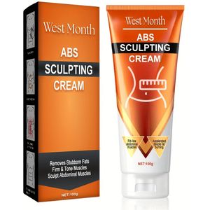 100g Buikspiercrème voor Mannen en Vrouwen, Verstevigt de Buik, Verzorgt en Strakke Taille – Lichtbeige Massagecrème voor Armen, Dijen en