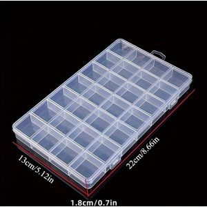 Plastic Jewelry Storage Box With 28 Compartments, Ideal For Organizing Earrings, Beads, Crafts, And Fishing Tackle, Jewelry Boxes