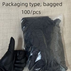 100/50/20 stuks Wegwerp Zwarte Vinyl Nitril Handschoenen, 4 Mil, Latex-vrije Huishoudhandschoenen, Poedervrij, Lichtgewicht, , voor Badkamer, Toilet, Patio