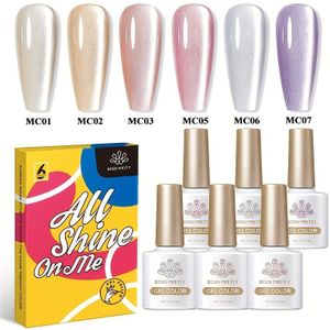 Gel Nagellakset BORN PRETTY 6 stuks met Magnetische Stick - Semi-permanente Gel Vernissen, Soak Off Manicure Set