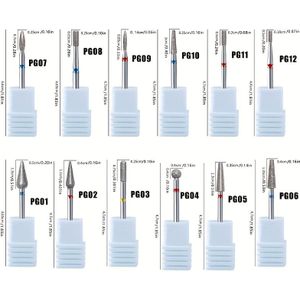 12-delige Professionele Elektrische Nagelvijlen Set voor Salon en Thuisgebruik - Diamant Schuurkoppen, Verwijder Acryl- en Gelnagels Moeiteloos, Polijst Eeltjes en Maak Nagels Glad