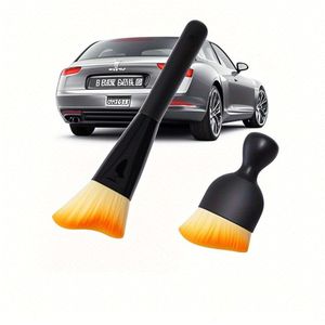Lang/kort zachte borstel voor het reinigen van de auto-interieur, geschikt om stof uit de kieren tussen luchtroosters te verwijderen, passend bij alle auto's