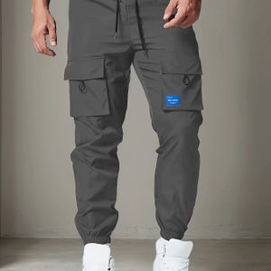 Herencargo Broek met Meerdere Zakken - Duurzaam Polyester, Street Style met Trekkoord Taille, Perfect voor Casual Uitjes, Blue Label, Werkbroek