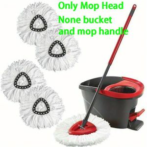 4-pack Microfiber Spin Mop Replacement Heads - Mop Refills For Wet And Dry Cleaning - Easy Wring Spin Mop Head Replacements For Home & Commercial Use Cleaning Supplies