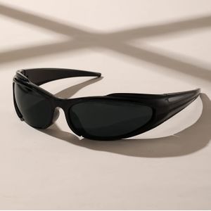 Uniseks Modebril met Geometrisch Montuur - Strak Zwart PC-Montuur & Lenzen, Lichtgewicht & Duurzaam, Minimalistisch Ontwerp voor Dagelijkse Stijl