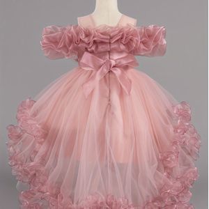 Meisjes Lavendel Prinses Tutu Feestjurk - Mouwloze Schouder Vrij Korte Rug Lange Rok met Visstaart, 100% Polyester Niet-Rekbaar voor Bruiloften Verjaardagen Schoonheidswedstrijden, 3+ Jaar