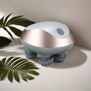 1 Draagbare Handheld Hoofdhuid Massager, een Oplaadbare Vibrerende Elektrische Hoofdmassager met 4 Massage Klauwkoppen en 96 Kneedknoppen, Geschikt voor Zowel Mensen als Huisdieren.