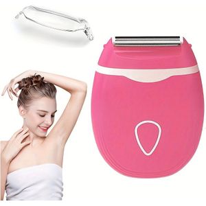 Elektrisch Scheerapparaat voor Vrouwen, Elektrische Scheermes voor Bikini Benen en Oksels, Draagbare Trimmer voor Openbare Haar, Nat en Gebruik (Geen Batterijen)