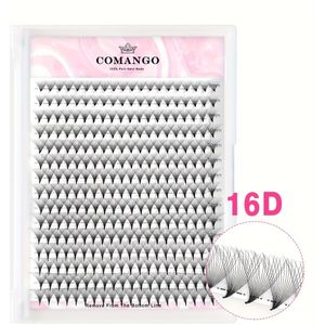 CoMango 300st Voorgemaakte Fan Wimperextensions - Ultra-Dun, Scherpe Steel, Klaar om te Dragen in 3D, 6D, 10D, 12D, 14D, 16D Maten - Perfect voor Beginners & Salon Gebruik