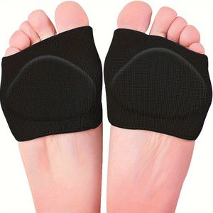 Pack van 1 Paar Zachte Gel Kussenhoesjes, Geschikt voor Zowel Mannen als Vrouwen - Comfortabele Wasbare Voetsteun Sokken