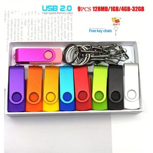 Kleurrijke draagbare USB- - 128MB, 1GB, 4GB, 8GB, 16GB, 32GB ​​ met rotatiedesign voor gemakkelijk meedragen