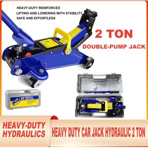 Zware Hydraulische Auto , Laagprofiel Vloerkrik met Hefhoogte 135–320 mm, Snel met Dubbelpomp Systeem, Inclusief Koffer & Draaibare Achterwielen, Ideaal voor Vrachtwagens, SUV's en Auto-onderhoud