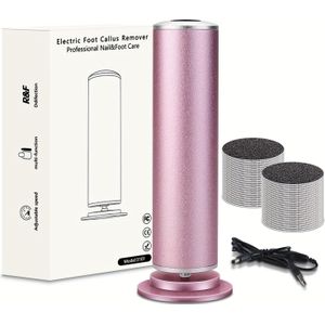 Elektrische Voetvijler, Draadloze Zware Automatische Voetverwijderaar Pedicure Tool Scherper Slijpmachine voor Dode Huid Licht Beige met 60 Vervangbare Schuurpapieren
