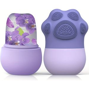 Silicone Cat Paw Ice Face Massager - Creatief Gezichtsmassagehulpmiddel voor Koeling en Kalmerende Huid, Herbruikbaar, Geen Batterijen Nodig, |Leuk Kattepoot Ontwerp|Duurzame Silicon