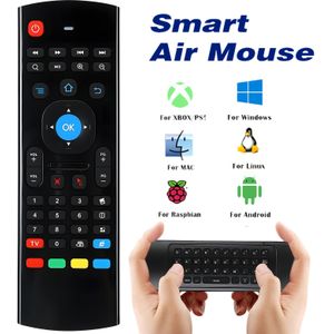 Air Mouse Toetsenbord voor /Smart TV - Afstandsbediening met Gyrosensor | IR Leren Functie | Werkt met PS3/Stroomapparaten
