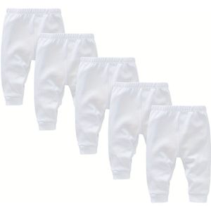 Kleur Meisjes Leggings Set van 5 Witte Lente/Zomer Pasgeboren Broeken