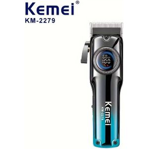 KEMEI Nieuwe Professionele Elektrische Haartrimmer KM-2279 Kapperszaak Hoofdscheerder met USB-Opladen en LCD Display