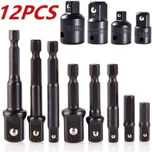12-delige Impact Socket Adapter en Reducer Set Verlengstukset, Draaibankadapter om Elektrische in Hogesnelheidsmoersleutel te Zetten