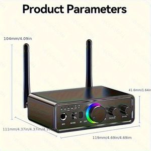 Verbeterde draadloze 5.3 audioontvanger en -zender voor thuisstereo, TV, Hifi draadloze audioadapter met lage latentie, ondersteunt USB, RCA, 3.5 mm AUX, DAC, coaxiaal, optisch invoer-/uitgang