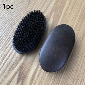 Beukenhouten Handvat Baardborstel met Echte Mane Borstelharen - Ovaalvormig Grooming & Styling Gereedschap voor Mannen, Ideaal voor op Reis