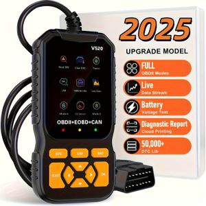 RODEDIO Scanner Belastbare Auto Diagnosetool, USB-Gevoed (Geen Externe Voeding) met Motor Foutcodelezer, I/M Gereedheidstest, Ondersteuning voor OBD II vanaf 1996, voor alle OBD II Voertuigen