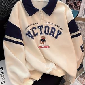 Meisjeskleding - Nieuwe Lente/Herfst Hoodie, Modieuze Tops voor Meisjes, Kinderkleding, Verjaardagscadeau voor Meisjes - Bloemenprint - Beige - Losse Pasvorm