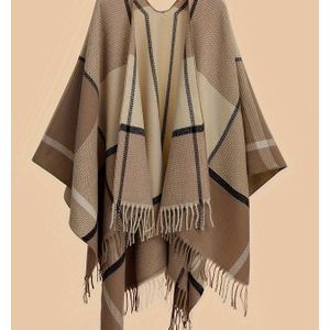 Plus Size, Dames Plus Size Open Front Fransjes Cardigan met Kwasten, Casual Cape Trui voor Herfst en Winter Avondkleding