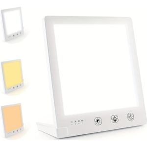 1pc LED Daglicht met Timer, Geen UV-licht, Aanraakbare Kleurtemperatuur en Helderheid voor Slaapkamer en Woonkamer