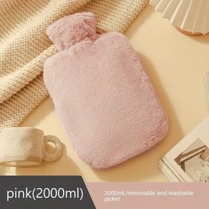 Multifunctionele Wasbare Warmwaterfles, 1000ml/2000ml, Verschillende Kleuren Beschikbaar, Capaciteit Essentieel voor Herfst en Winter, Verdikte PVC Vulling